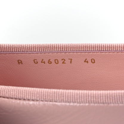 Chanel Shiny Crumpled Calfskin Patent CC Cap Toe Ballerina Flats 40 Light Pink Black 8 of 9