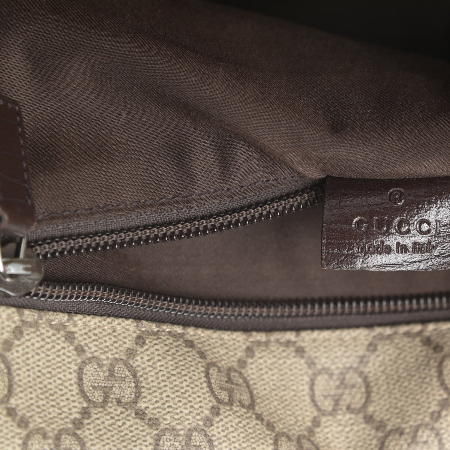 Gucci GG Plus Monogram Web Large Flap Messenger Bag Beige Dark Brown 7 of 18