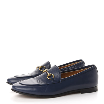 Gucci Malaga Kid Womens Jordaan Loafers 37 Blue Agata 3 of 8