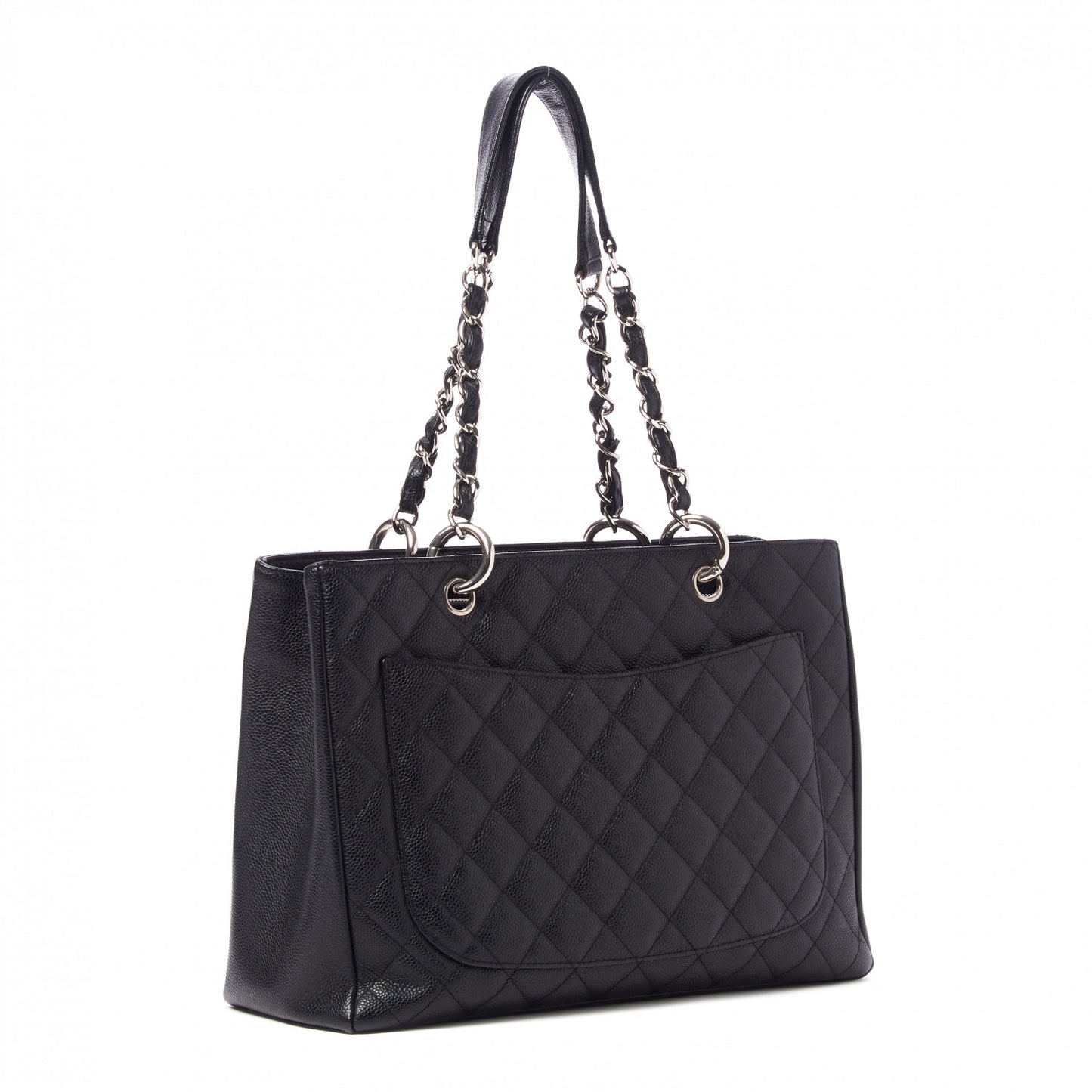 Caviar Quilted Grand Shopping Tote GST Black