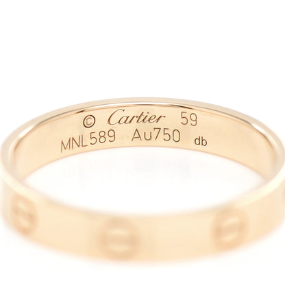 Cartier 18K Yellow Gold 3.5mm LOVE Wedding Band Ring 59 8.75 4 of 5