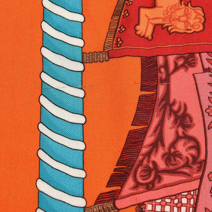 Hermes Cashmere Silk Etendards et Bannieres Shawl 140 4 of 7