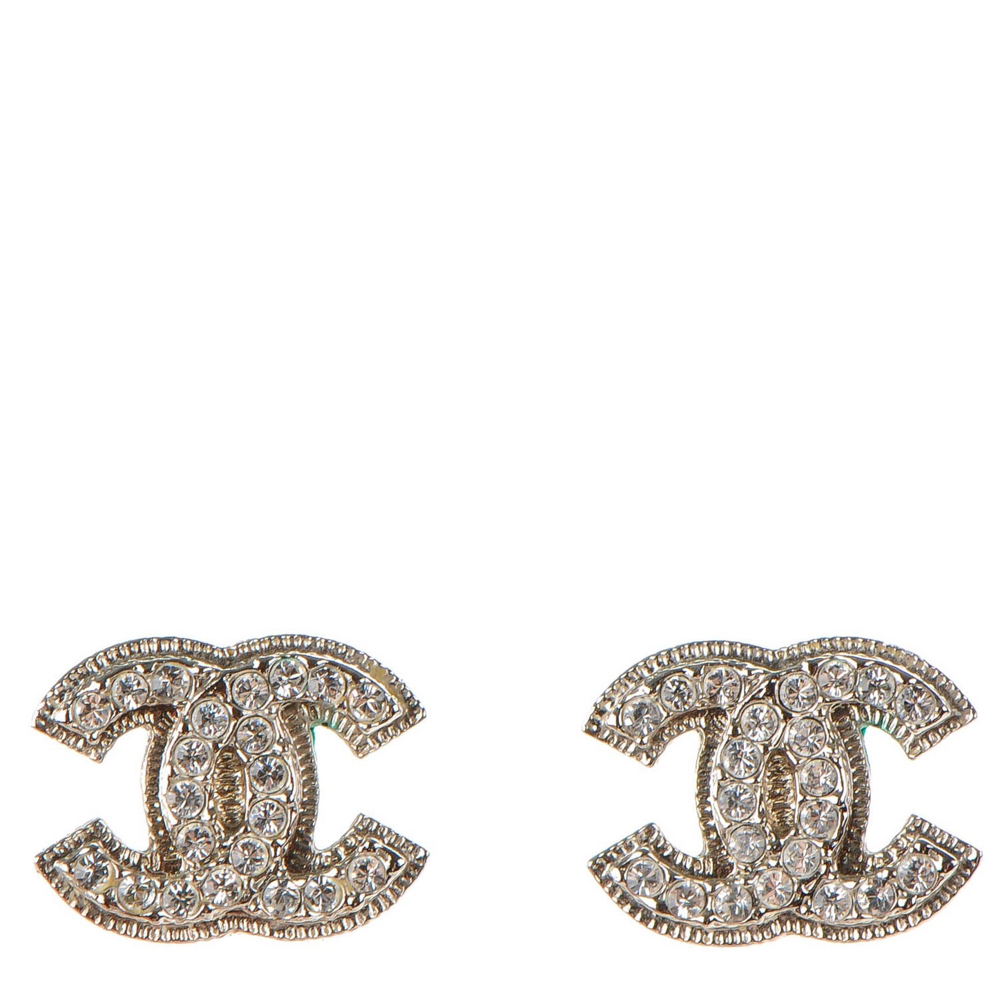 Crystal CC Earrings Silver