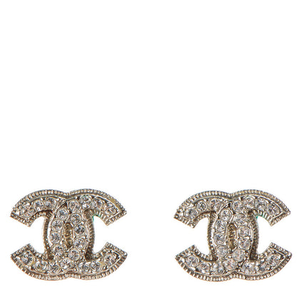 Chanel Crystal CC Earrings Silver 1 of 7