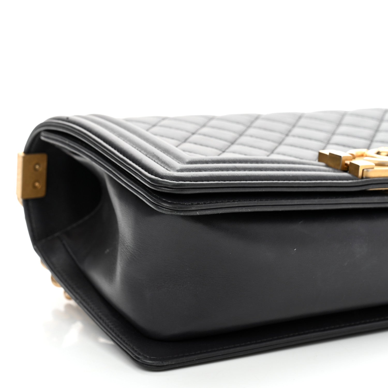Chanel Calfskin Quilted Medium Boy Flap Dark Grey 8 of 14