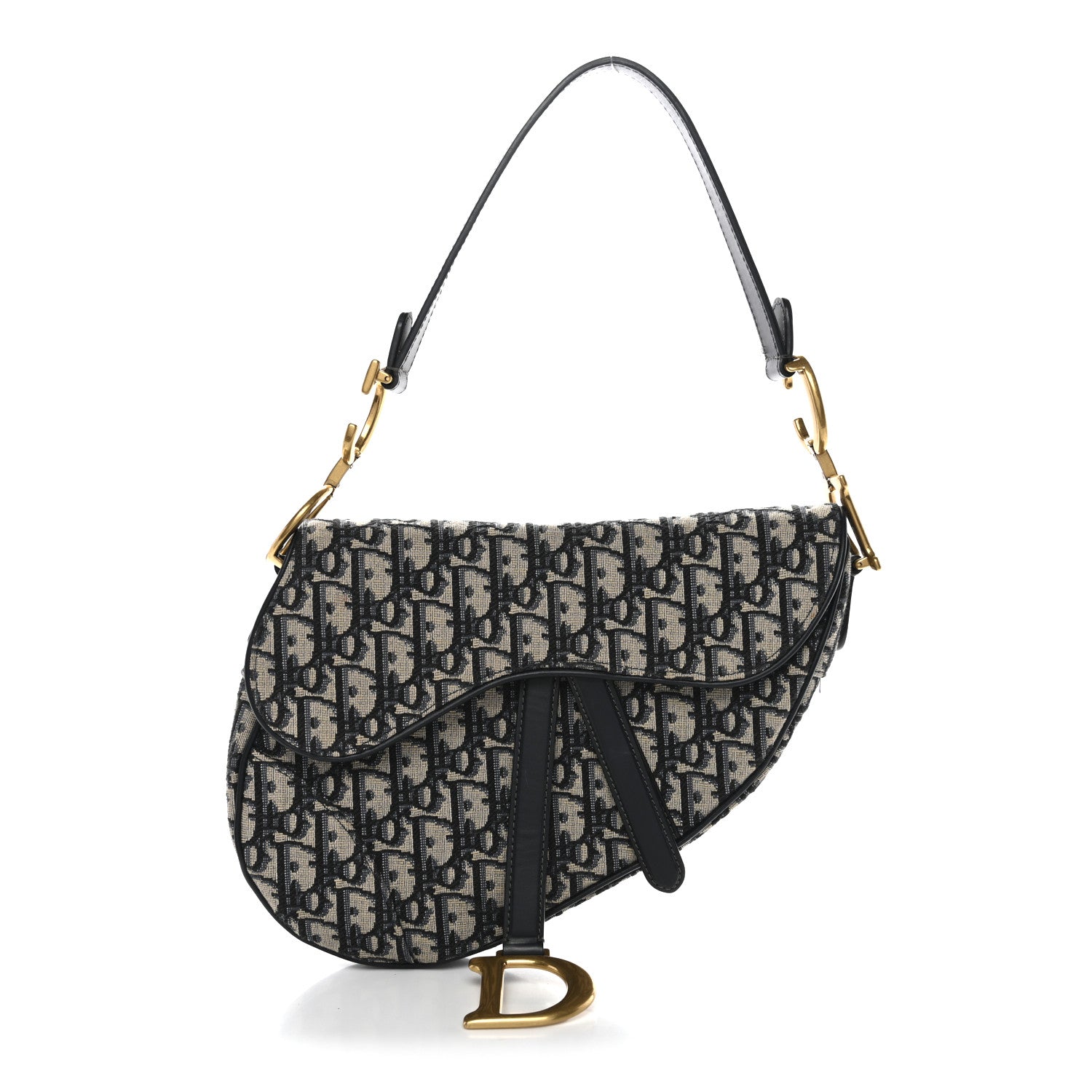 Christian Dior Oblique Saddle Bag Blue 1 of 11