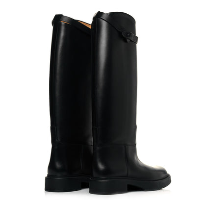 Hermes Box Kelly Jumping Boots 37 So Black 4 of 8