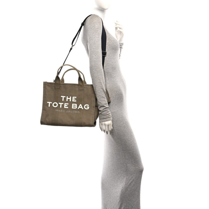 Marc Jacobs Cotton Canvas Medium The Traveler Tote Bag  Slate Green 2 of 11