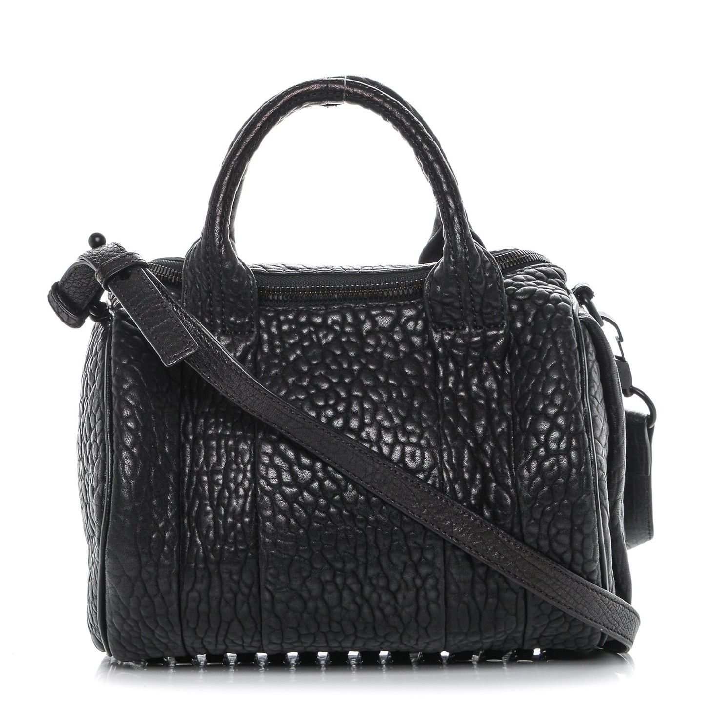 Pebbled Lambskin Rockie Black Matte Black Hardware