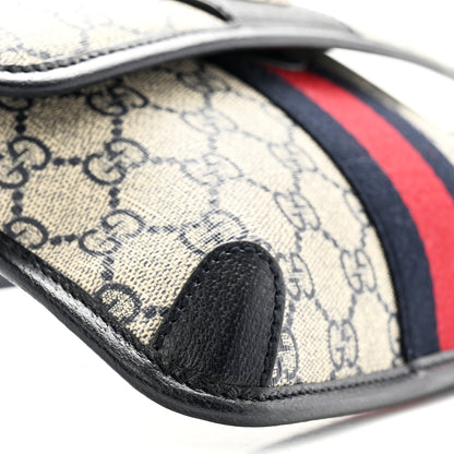 Gucci GG Supreme Monogram Web Small Ophidia Belt Bag 90 36 Beige Navy 9 of 10