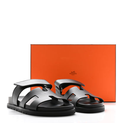 Hermes Calfskin Womens Chypre Sandals 36.5 Black 11 of 11