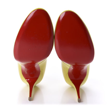 Christian Louboutin Patent Fifi 100 Pumps 38 Lemon 5 of 6