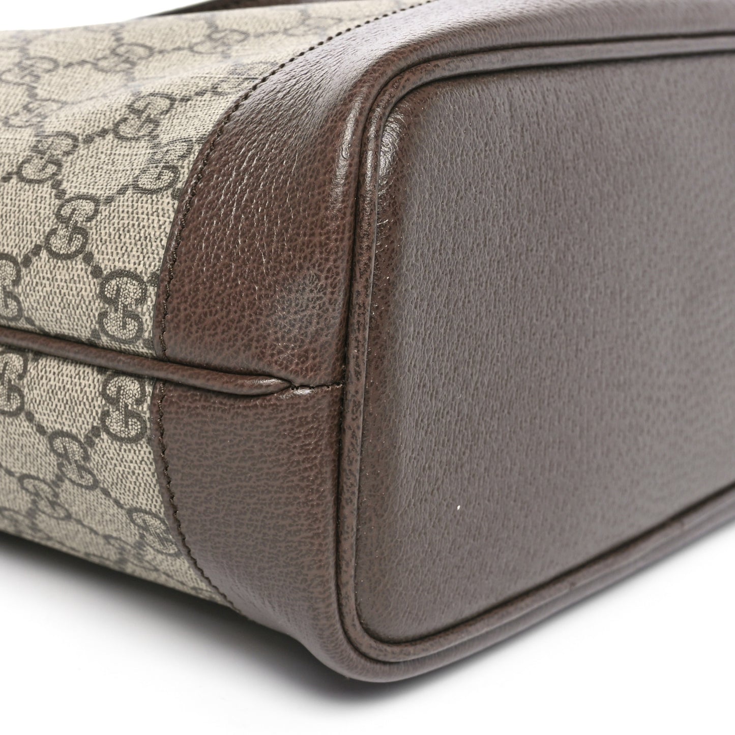 GG Supreme Monogram Textured Calfskin Small Ophidia Shoulder Tote Bag Beige Ebony New Acero