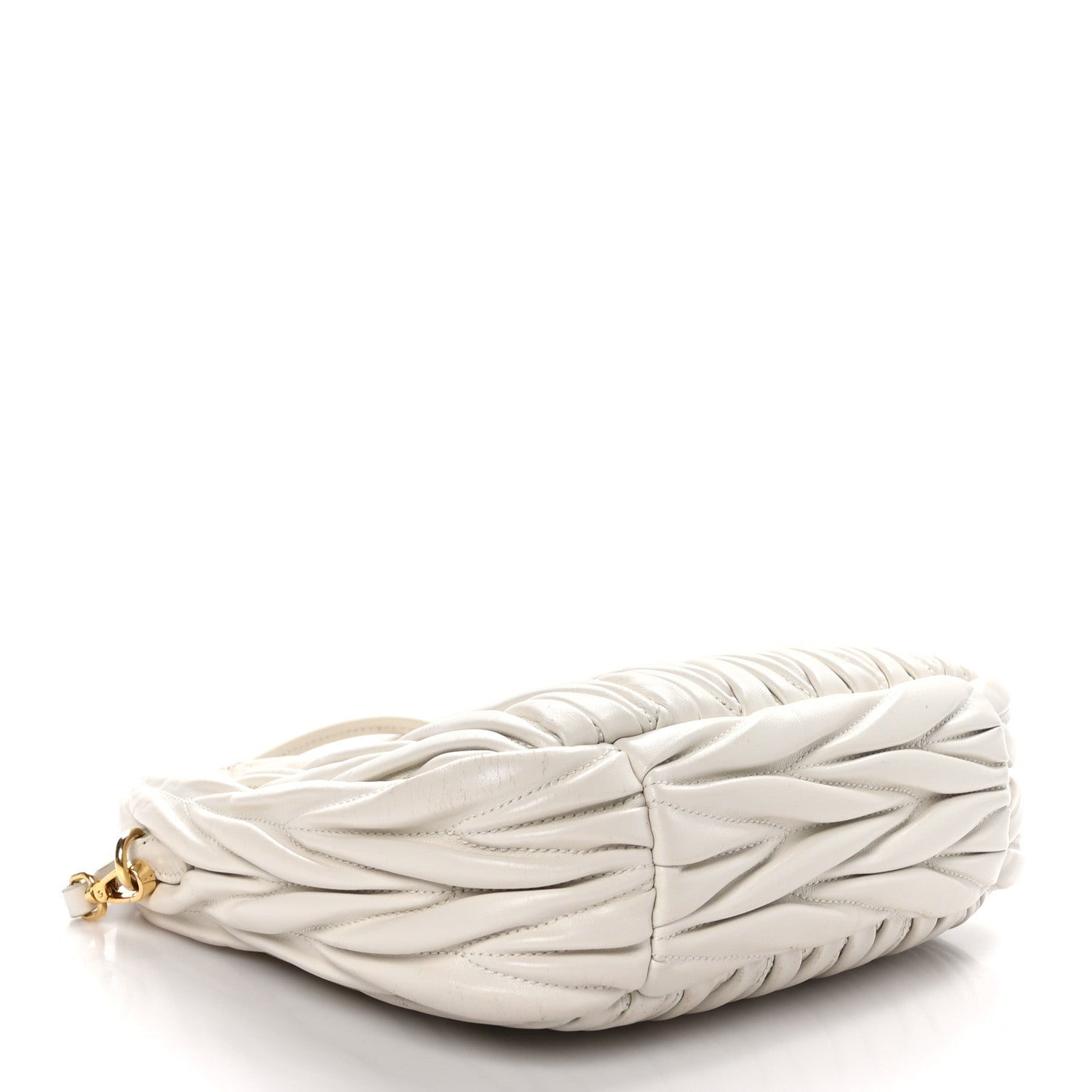 Miu Miu Nappa Matelasse Small Wander Hobo White 4 of 14