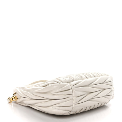 Miu Miu Nappa Matelasse Small Wander Hobo White 4 of 14