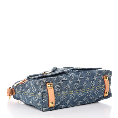Louis Vuitton Monogram Denim Baggy PM Blue 4 of 19