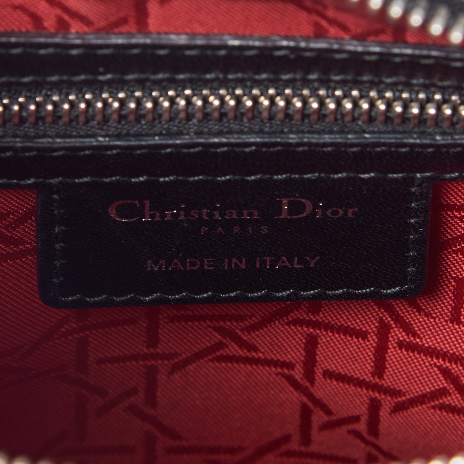 Christian Dior Lambskin Cannage Medium Lady Dior Black 9 of 11
