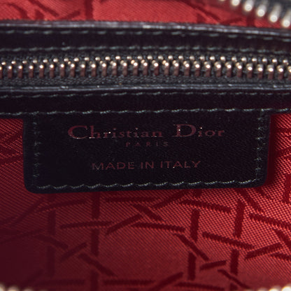 Christian Dior Lambskin Cannage Medium Lady Dior Black 9 of 11