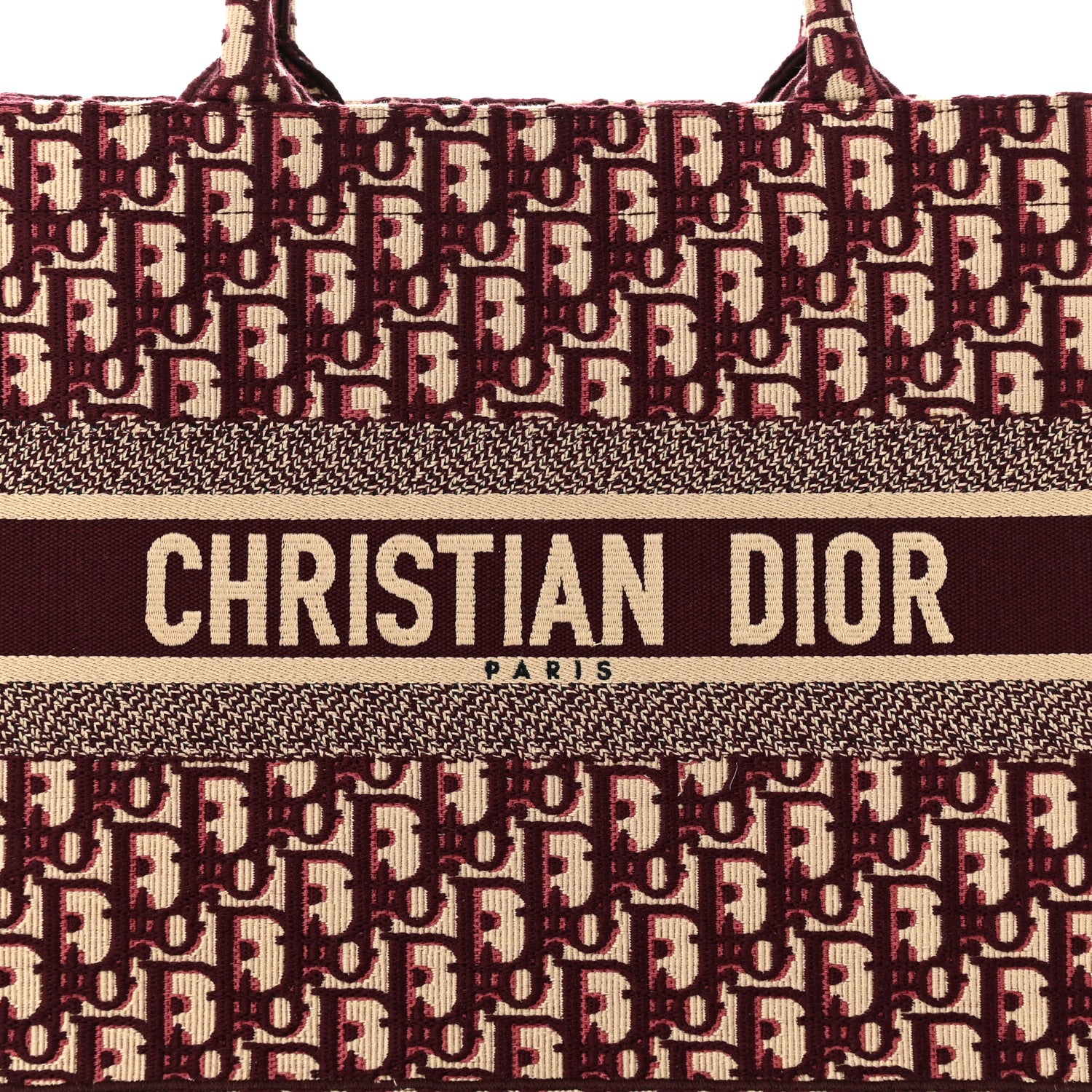 Christian Dior Oblique Medium Book Tote Burgundy Multicolor 8 of 10