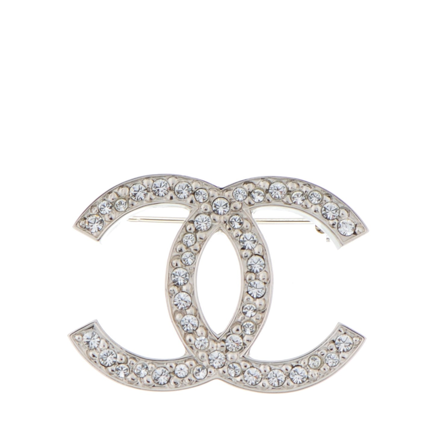 Crystal CC Brooch Silver