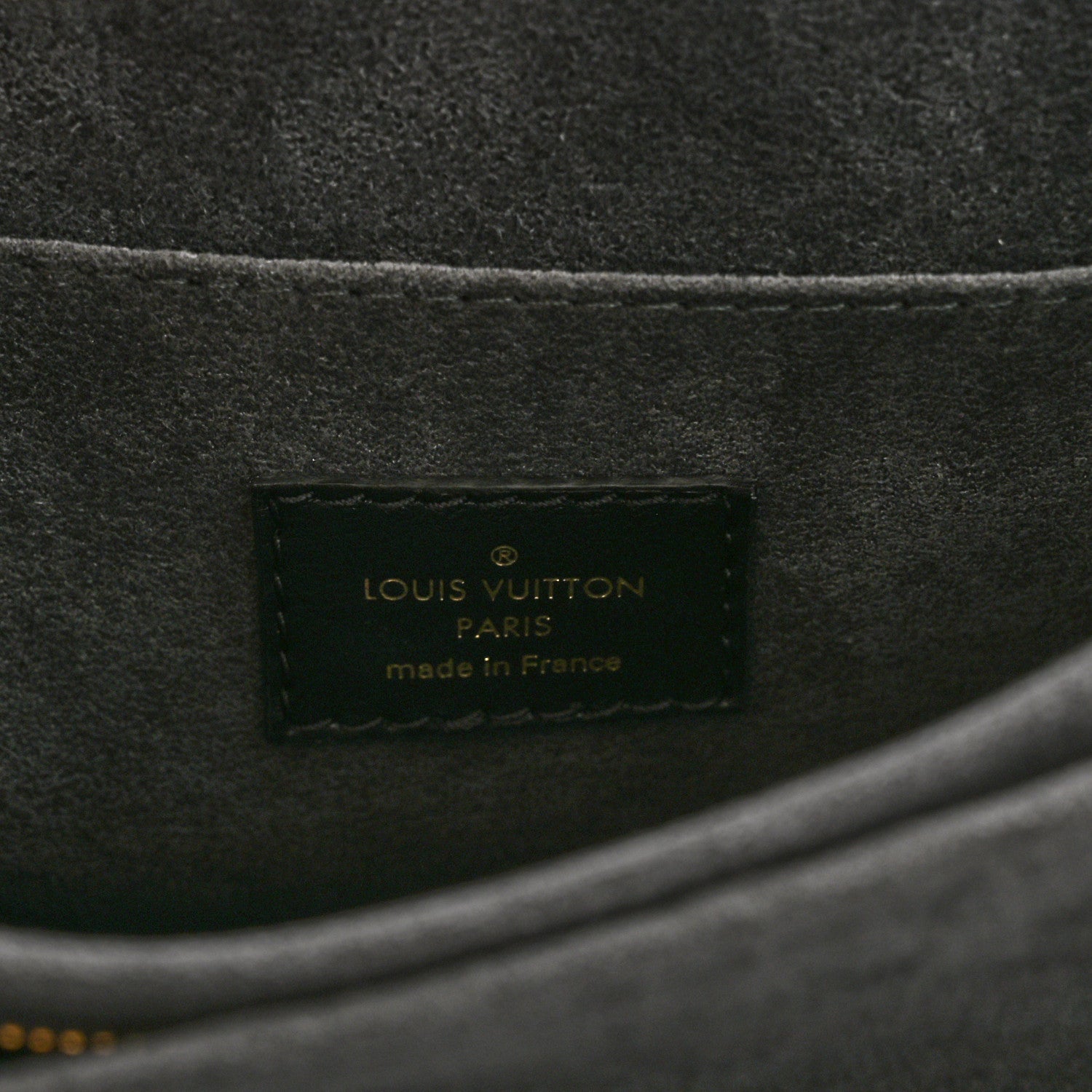 Louis Vuitton Calfskin Nanogram Embossed Dauphine MM Black 6 of 10