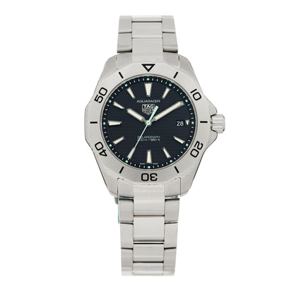 Tag Heuer Stainless Steel 40mm Aquaracer Professional 200 Solargraph Quartz Watch Black WBP1114 1 of 5