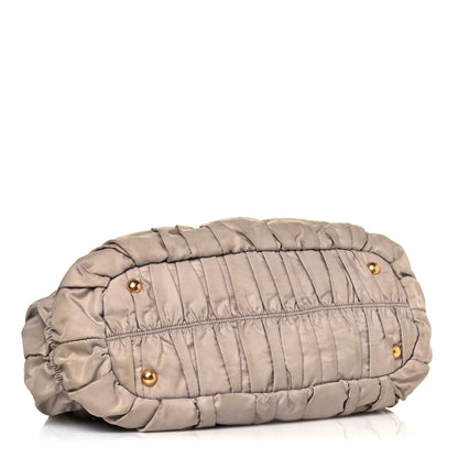 Prada Tessuto Nylon Gaufre Shopping Satchel Alluminio 7 of 14