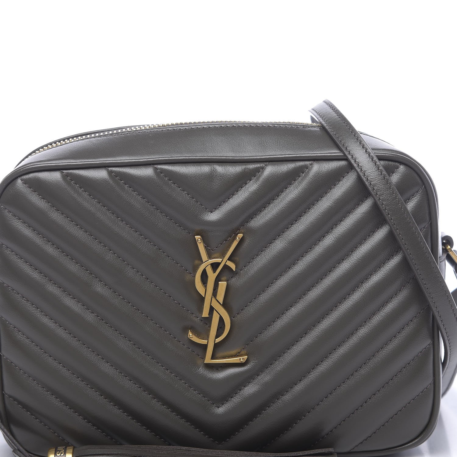 Saint Laurent Calfskin Matelasse Monogram Lou Camera Bag Military Olive 10 of 10