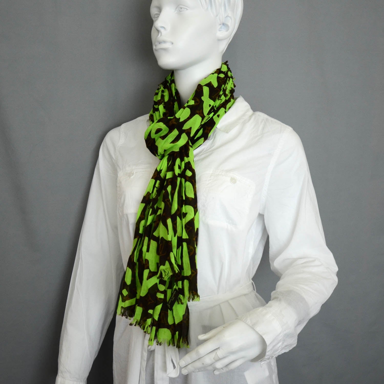 Louis Vuitton Cotton Graffiti Green 2 of 5
