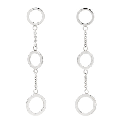 Tiffany Sterling Silver Triple Circle Dangle Earrings 1 of 5
