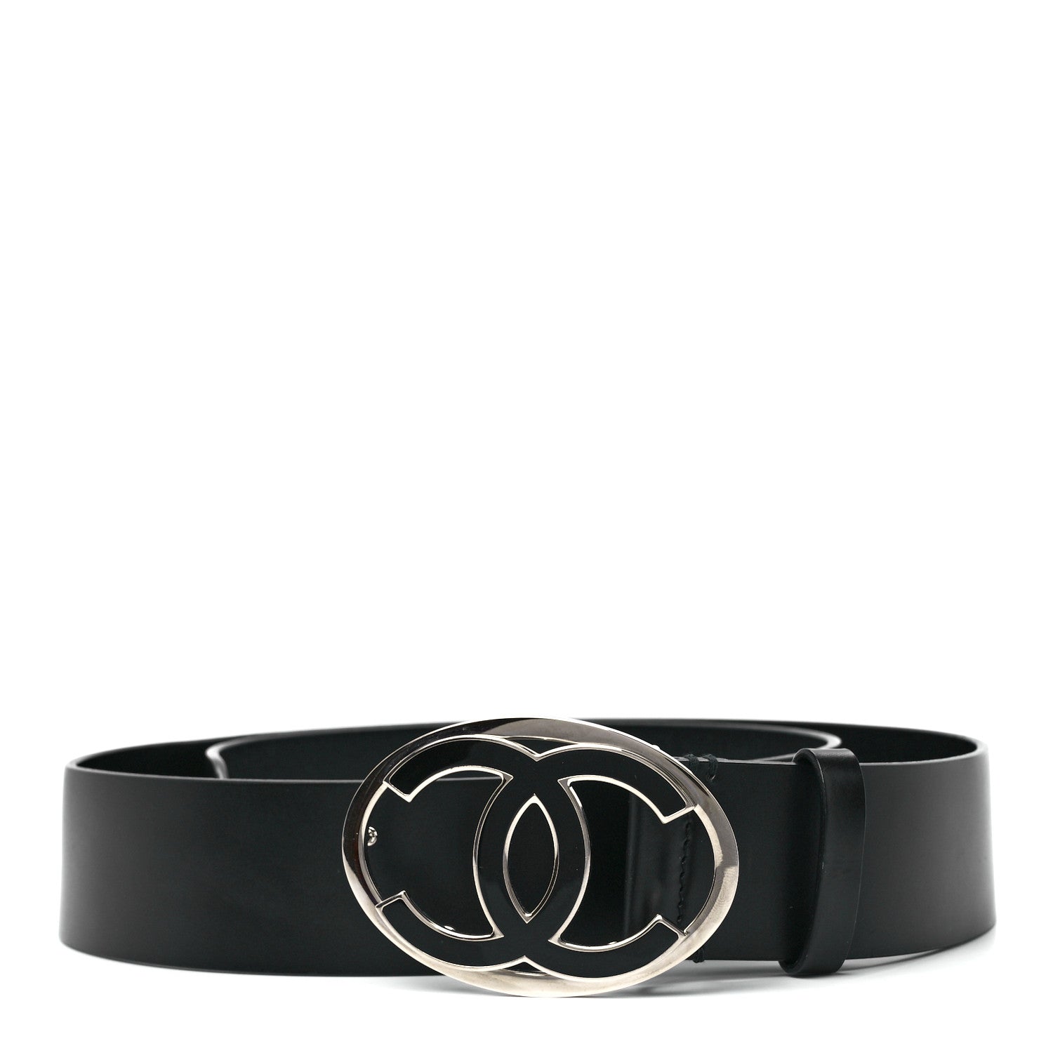 Chanel Calfskin Enamel CC Belt 95 38 Black 1 of 5