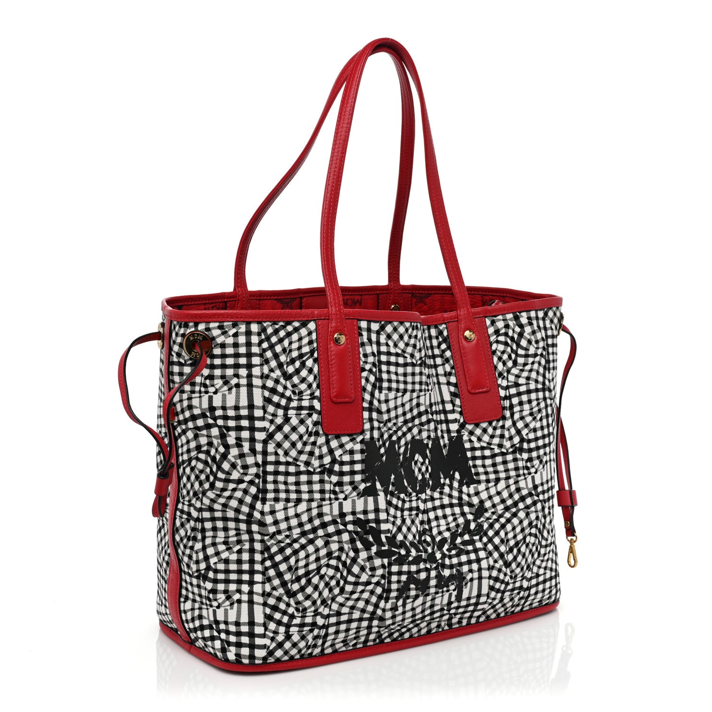 Visetos Medium Liz Reversible Shopper Tote Ruby Red