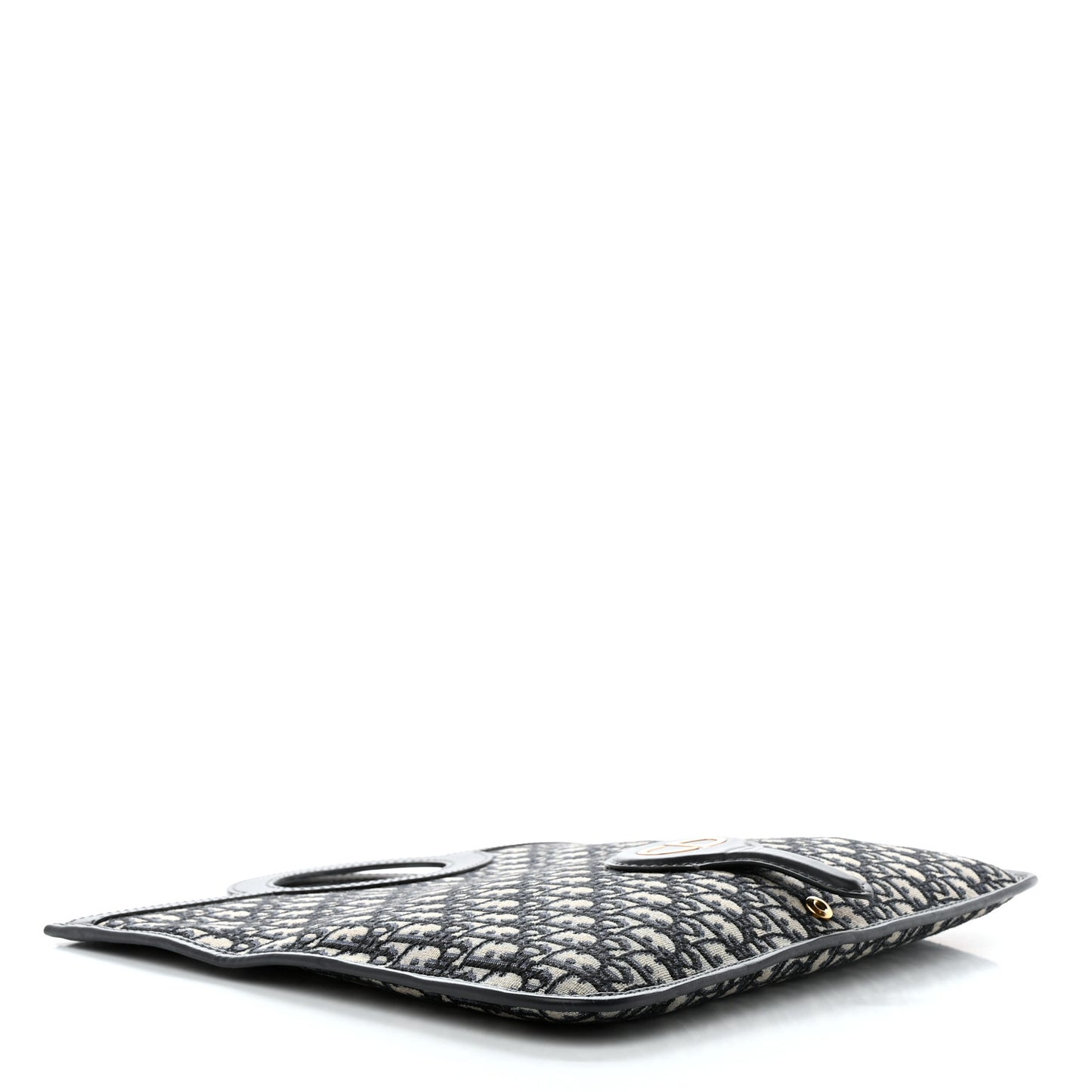 Oblique Fold Over Clutch Blue