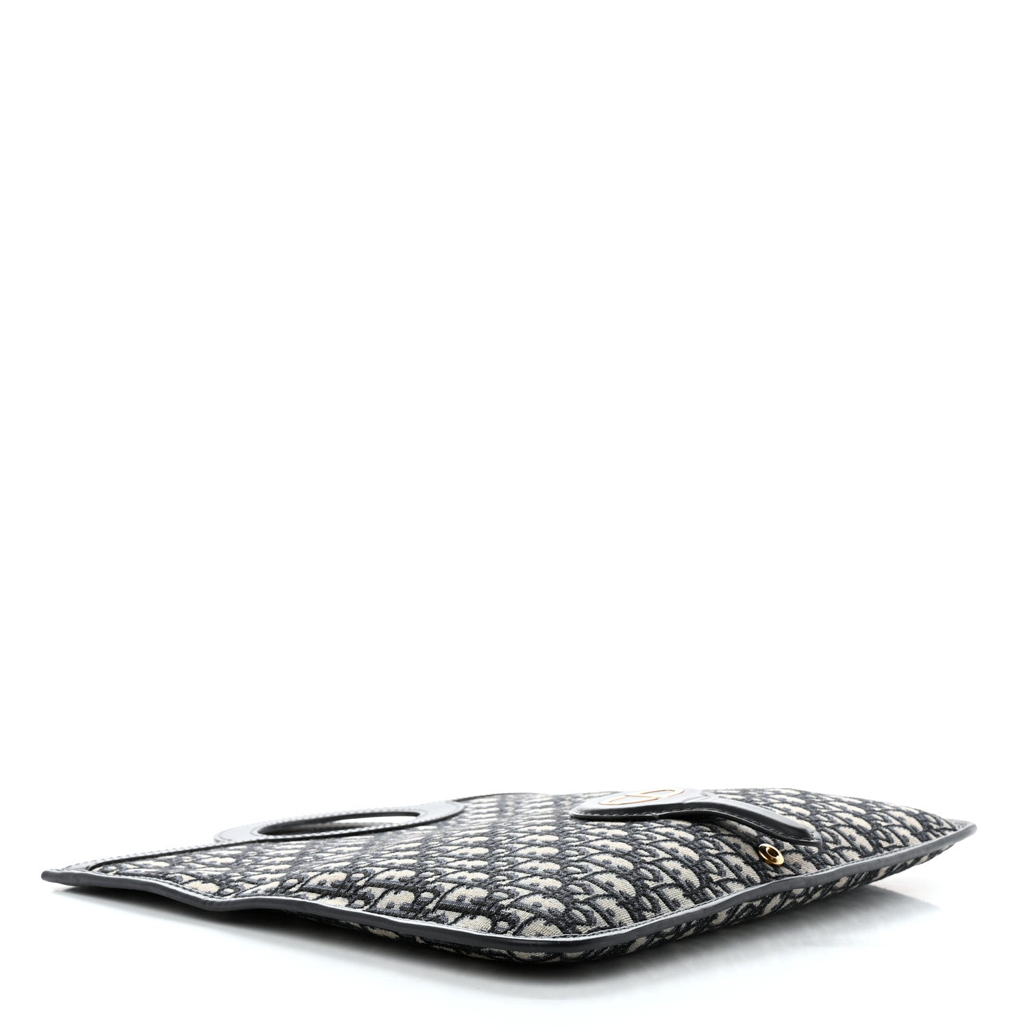 Christian Dior Oblique Fold Over Clutch Blue 5 of 11