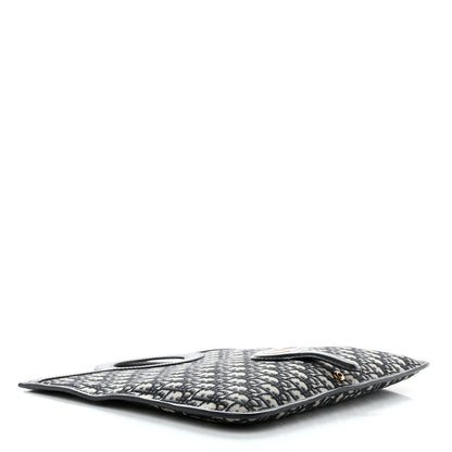 Christian Dior Oblique Fold Over Clutch Blue 5 of 11