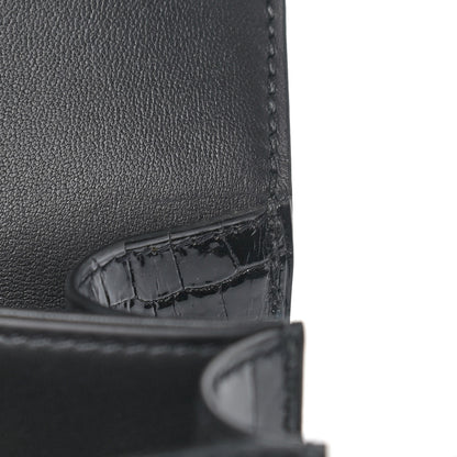 Hermes Shiny Porosus Crocodile Constance 24 Black 8 of 10