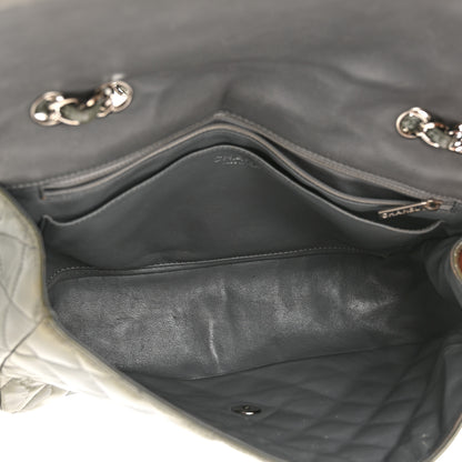 Chanel Patent Quilted Jumbo Single Flap Grey 5 of 15
