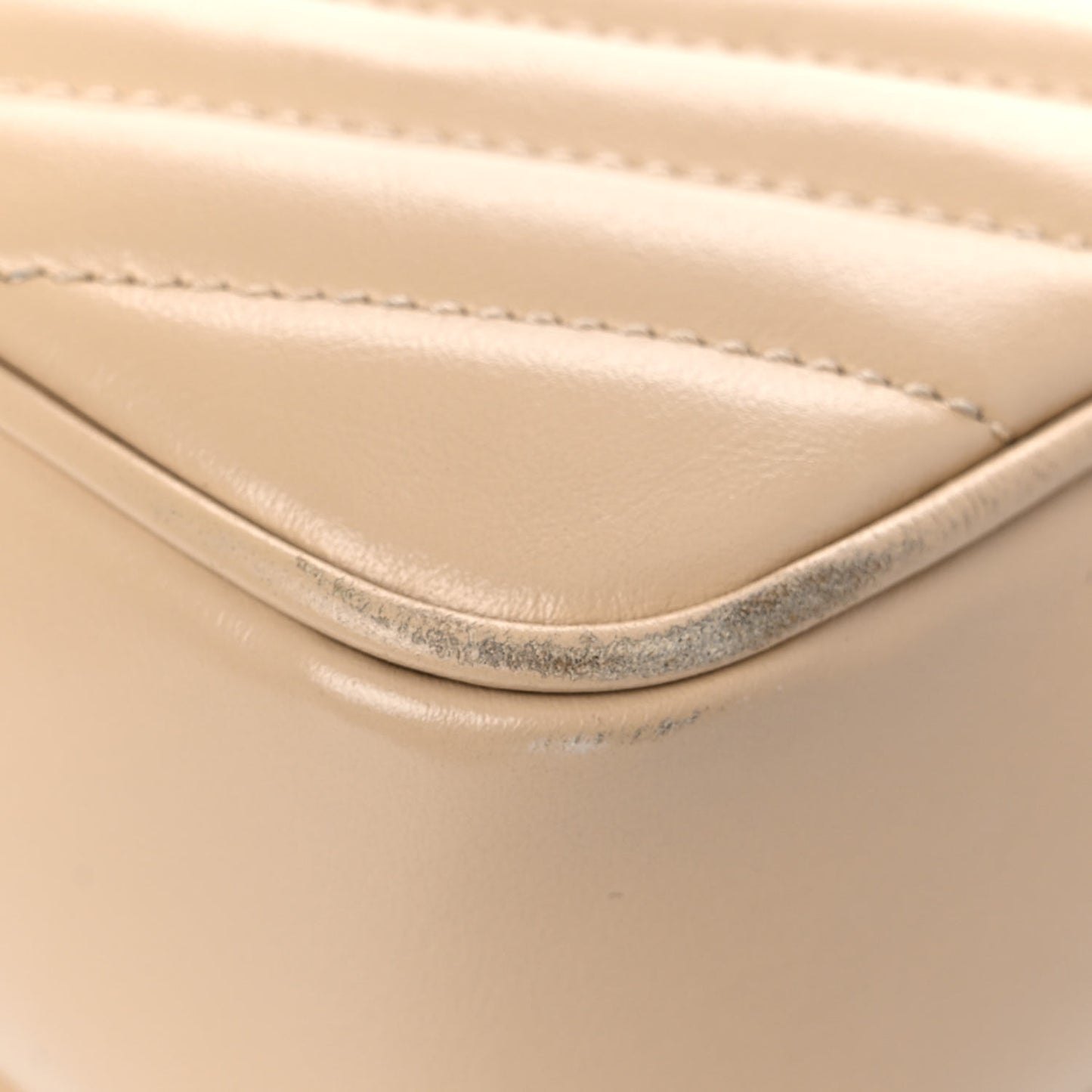 Calfskin Matelasse Monogram Lou Camera Bag Dark Beige