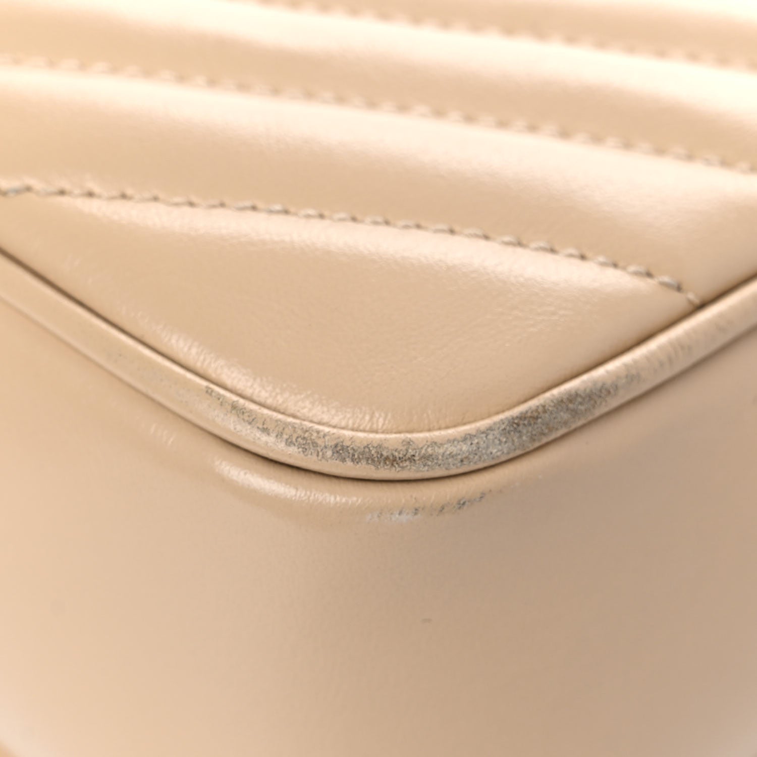 Saint Laurent Calfskin Matelasse Monogram Lou Camera Bag Dark Beige 9 of 21