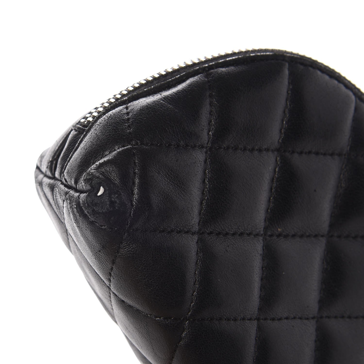 Chanel Lambskin Quilted Cosmetic Case Black 4 of 13