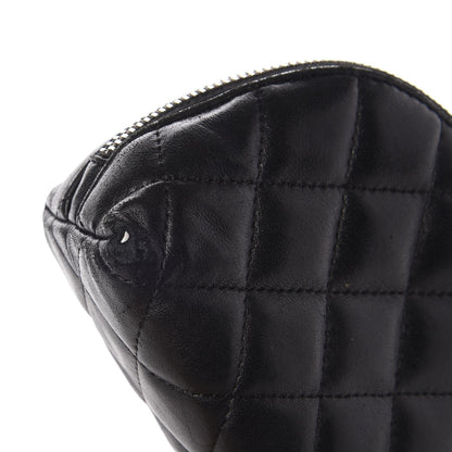 Chanel Lambskin Quilted Cosmetic Case Black 4 of 13