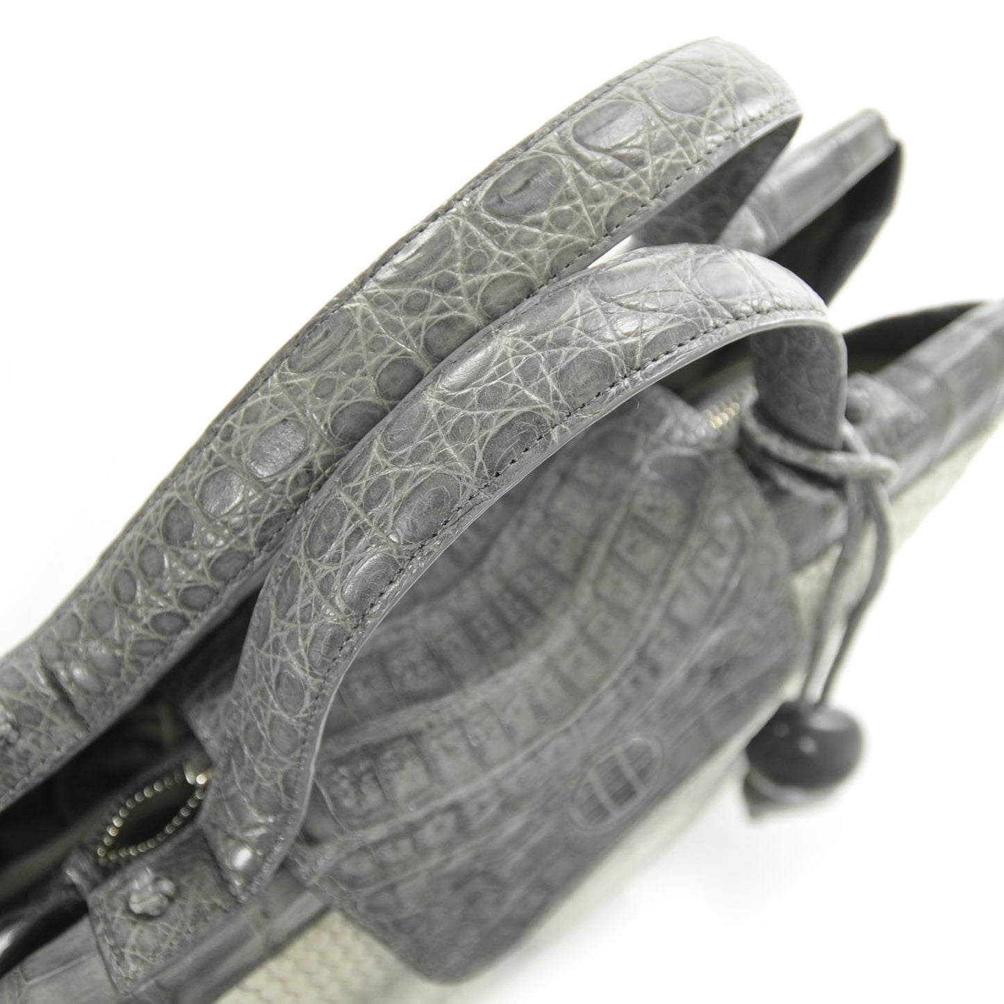 Crocodile Python Framed Satchel