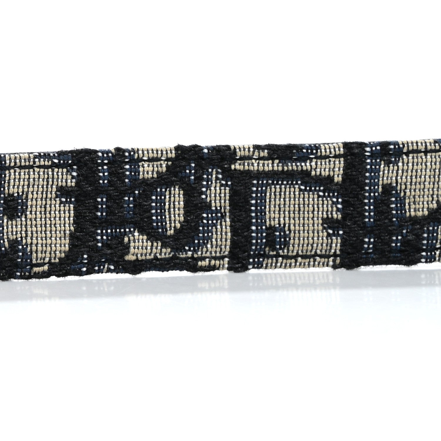 Christian Dior Jacquard Oblique 20mm Saddle Belt 80 32 Blue 3 of 8