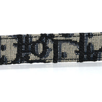 Christian Dior Jacquard Oblique 20mm Saddle Belt 80 32 Blue 3 of 8