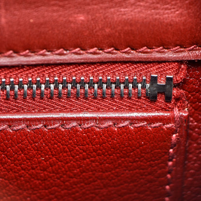 Hermes Barenia Sellier Waffle Kelly 35 Rouge H 13 of 34