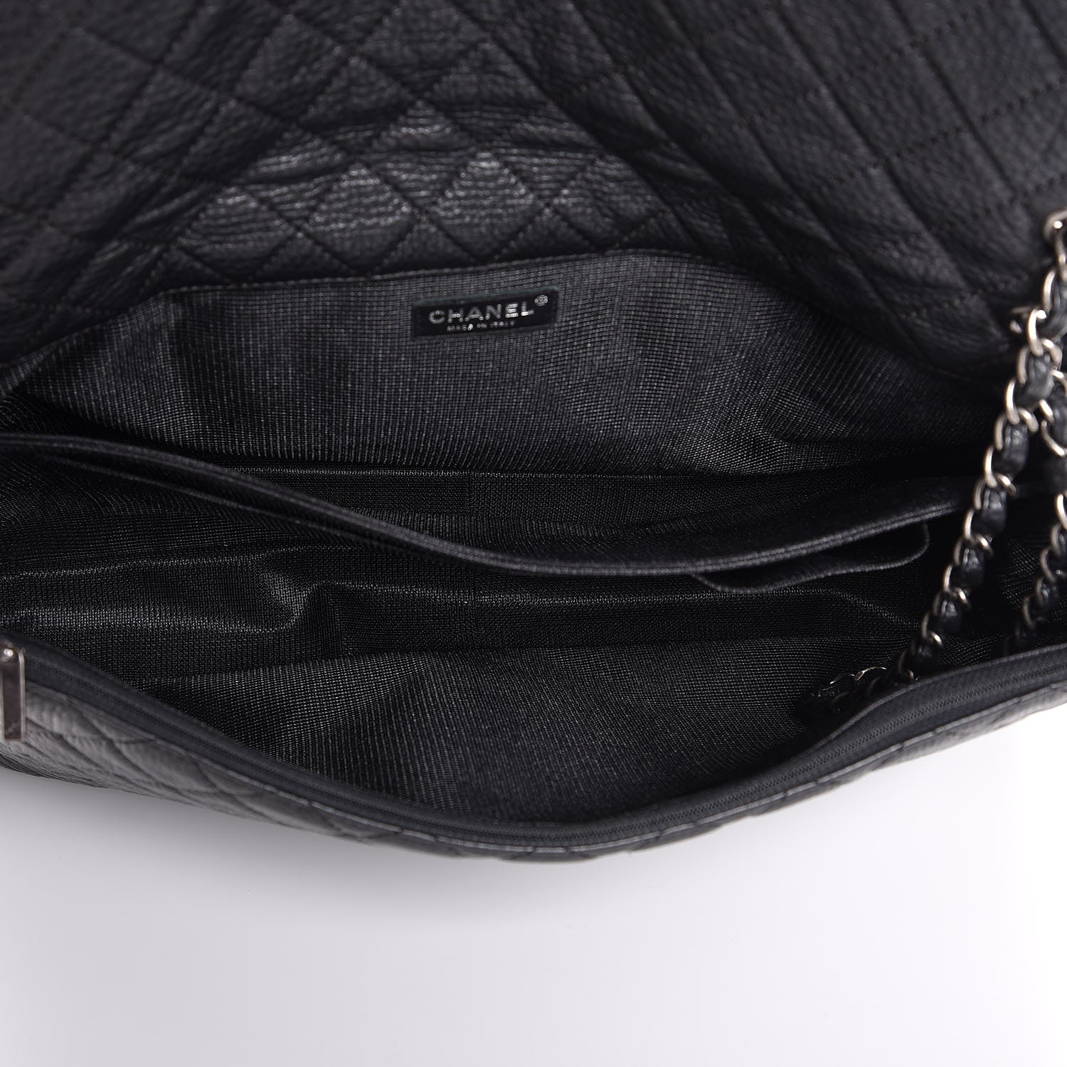 Chanel Calfskin Quilted XXL Travel Flap Bag Black 5 of 7
