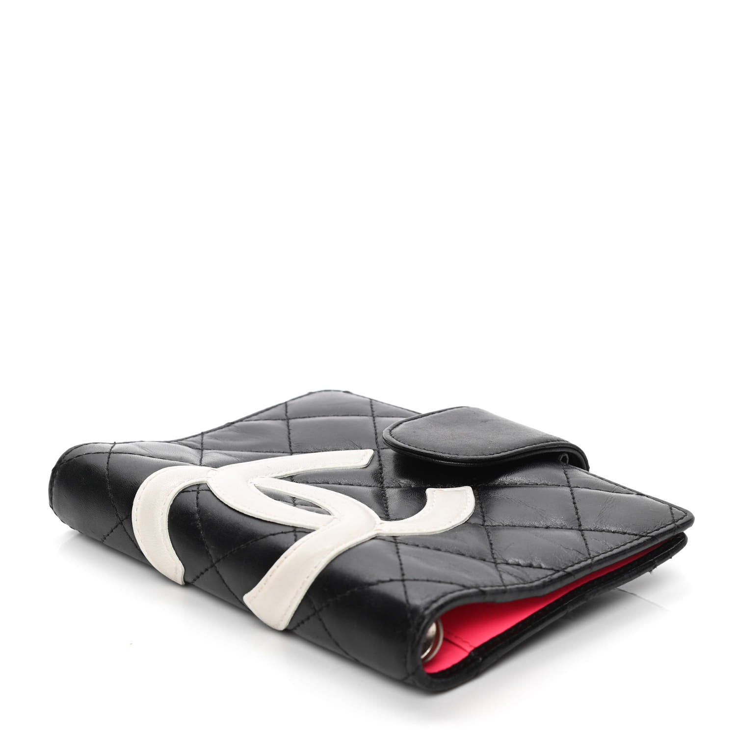 Chanel Calfskin Quilted Small Cambon Agenda Planner Black White 3 of 4