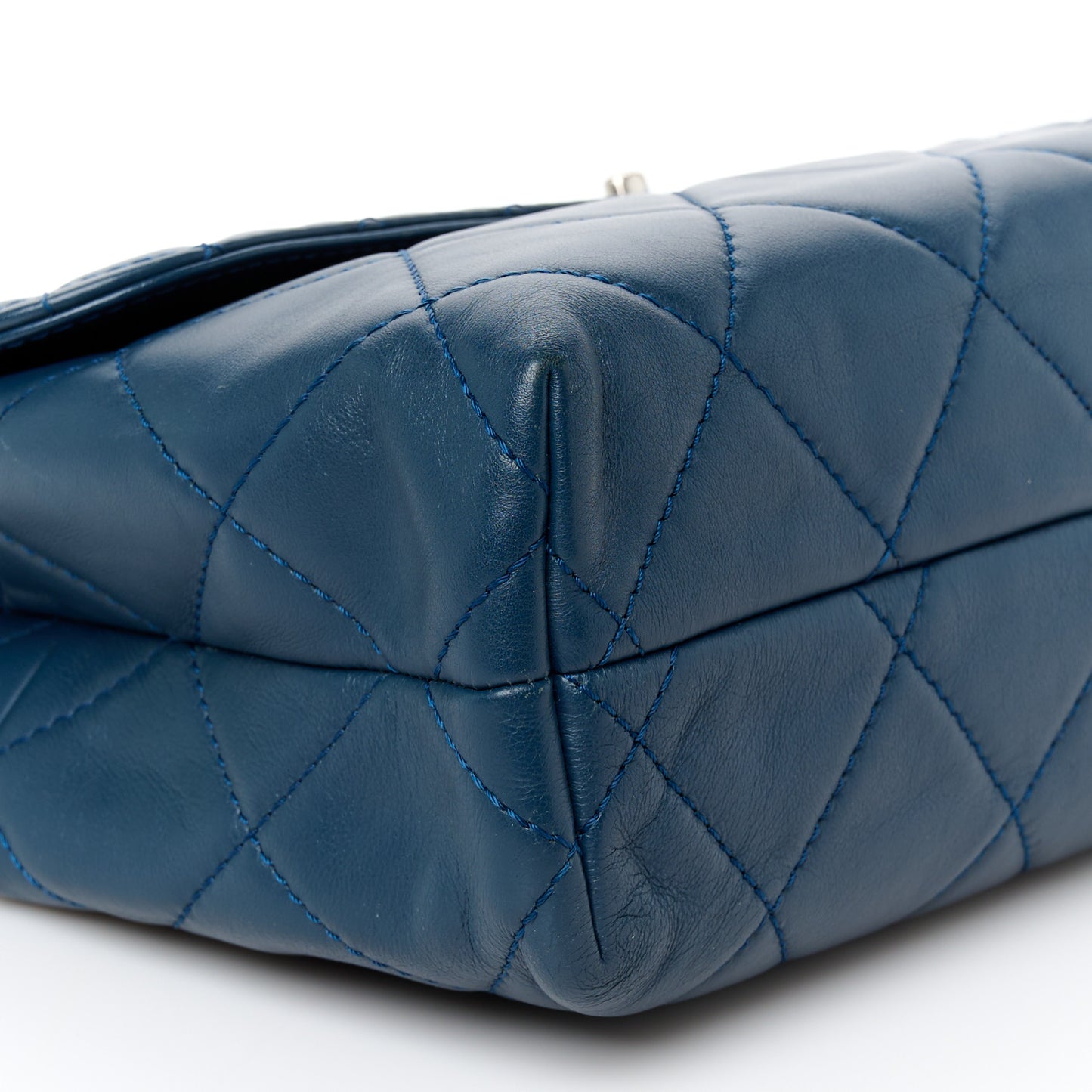 Calfskin Quilted In the Business Flap Dark Navy Blue