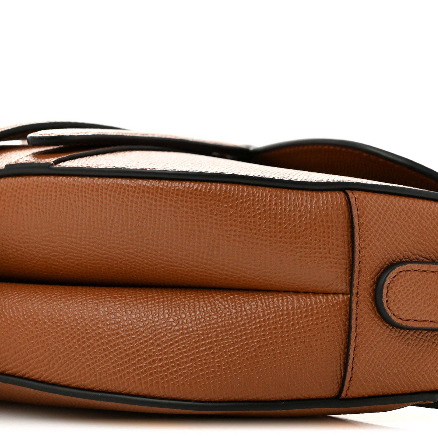 Christian Dior Grained Calfskin Saddle Bag With Strap Camello 10 of 11