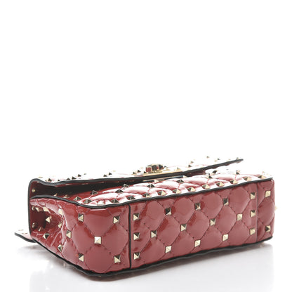 Valentino Garavani Patent Small Rockstud Spike Shoulder Bag Rosso Valentino 4 of 10